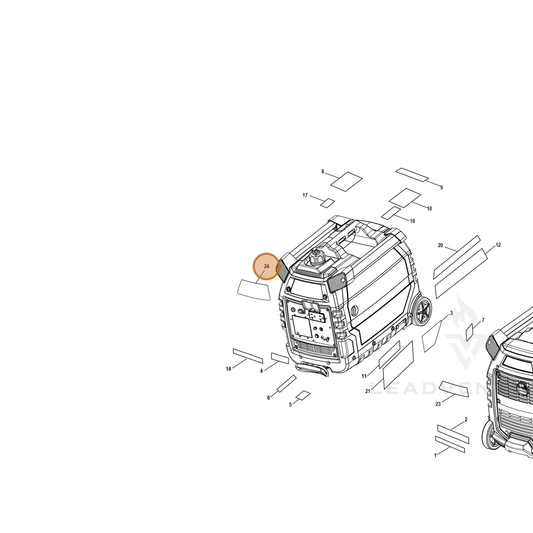 ECHO part YH653000720 — IPL diagram snippet (6x zoom, amber highlight)