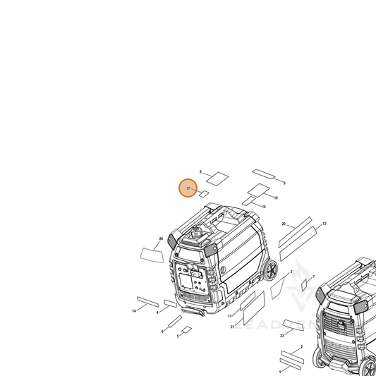 ECHO part YH653000740 — IPL diagram snippet (6x zoom, amber highlight)