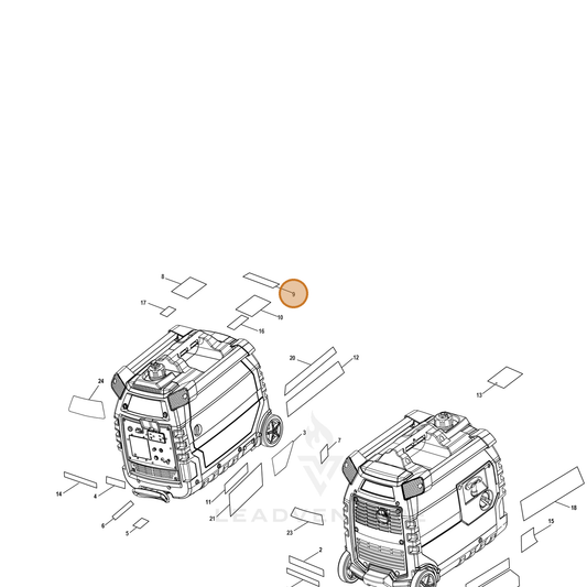 ECHO part YH653000790 — IPL diagram snippet (6x zoom, amber highlight)