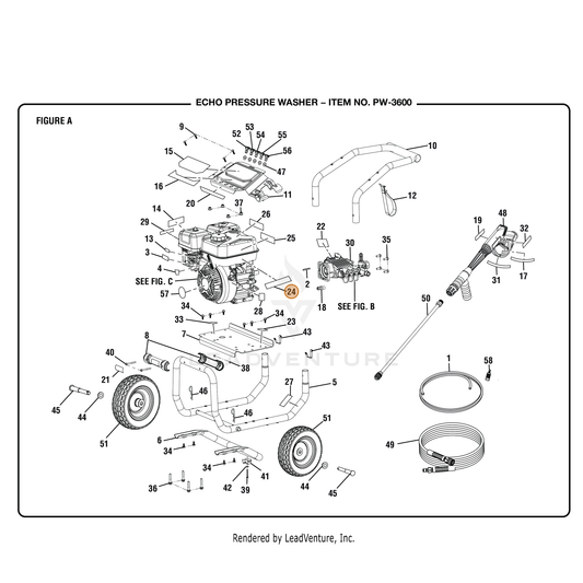 ECHO part YH653000870 — IPL diagram snippet (6x zoom, amber highlight)