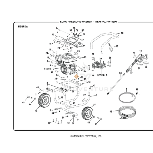 ECHO part YH653000890 — IPL diagram snippet (6x zoom, amber highlight)