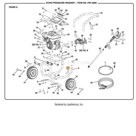 ECHO part YH653000920 — IPL diagram snippet (6x zoom, amber highlight)