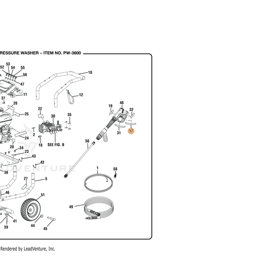 ECHO part YH653001010 — IPL diagram snippet (6x zoom, amber highlight)