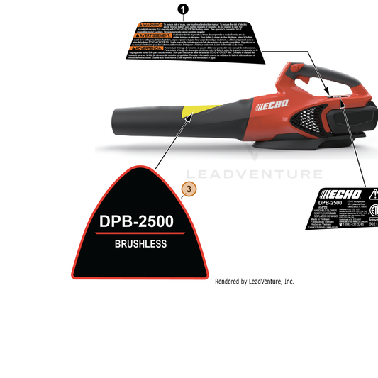 ECHO part YH653001320 — IPL diagram snippet (6x zoom, amber highlight)