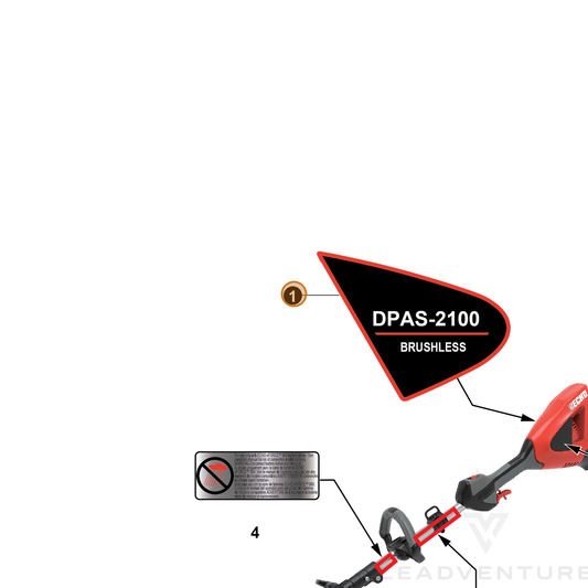 ECHO part YH653001450 — IPL diagram snippet (6x zoom, amber highlight)