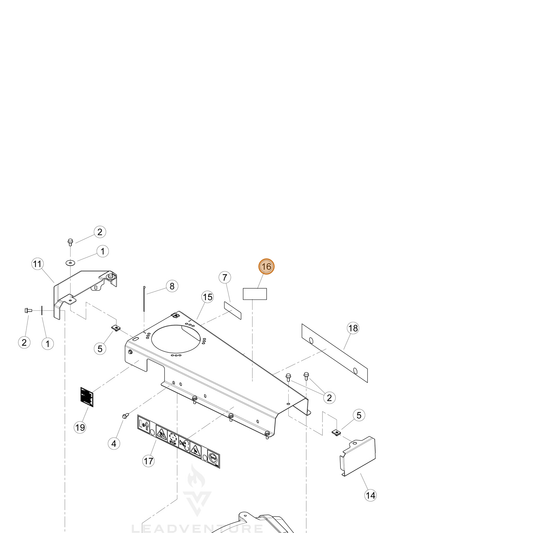 ECHO part YH653001620 — IPL diagram snippet (6x zoom, amber highlight)