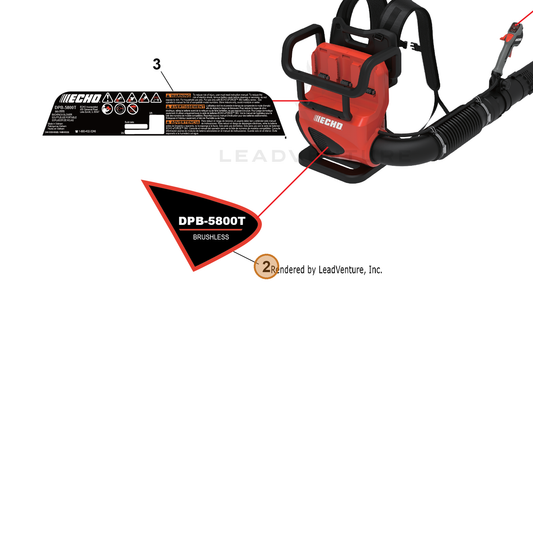 ECHO part YH653001710 — IPL diagram snippet (6x zoom, amber highlight)