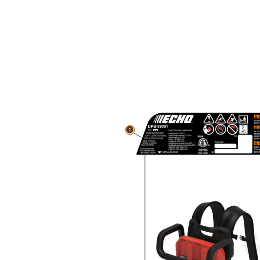 Echo part YH653001790 — IPL diagram snippet (6x zoom, amber highlight)