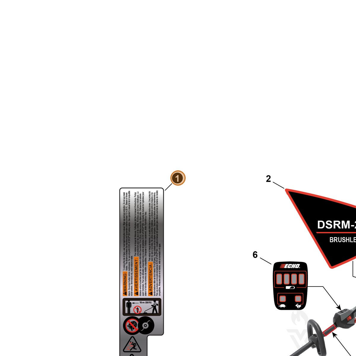 Echo part YH653001920 — IPL diagram snippet (6x zoom, amber highlight)