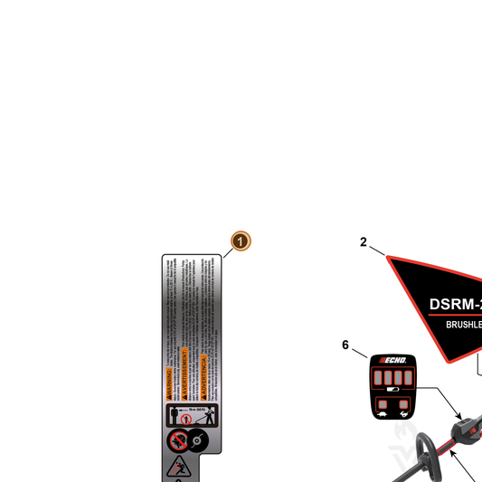 Echo part YH653001920 — IPL diagram snippet (6x zoom, amber highlight)