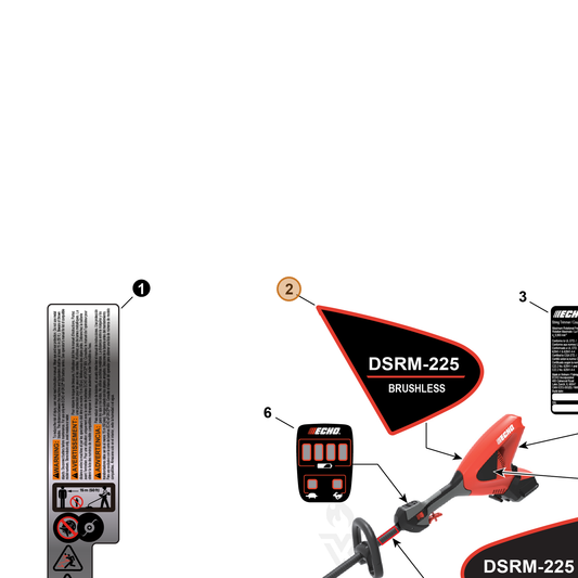 Echo part YH653001930 — IPL diagram snippet (6x zoom, amber highlight)