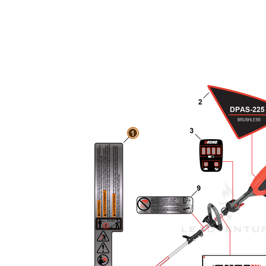 Echo part YH653002010 — IPL diagram snippet (6x zoom, amber highlight)
