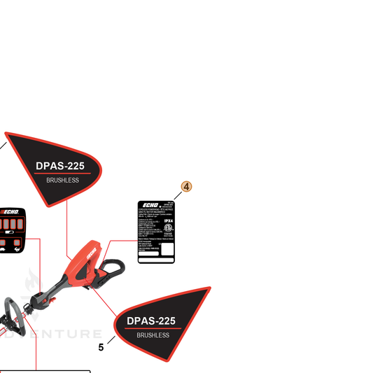 Echo part YH653002030 — IPL diagram snippet (6x zoom, amber highlight)