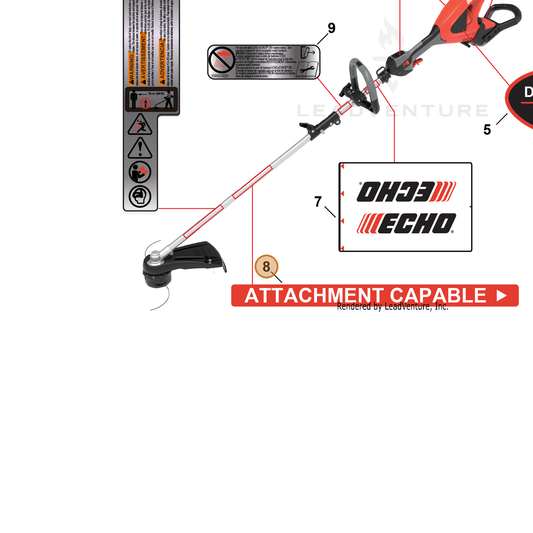 Echo part YH653002060 — IPL diagram snippet (6x zoom, amber highlight)