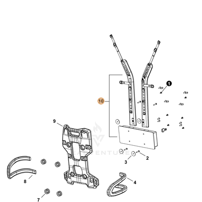 Echo part YH750000030 — IPL diagram snippet (6x zoom, amber highlight)