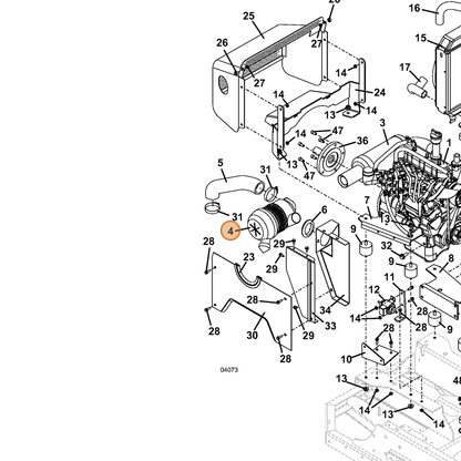 Grasshopper part 100202 — IPL diagram snippet (6x zoom, amber highlight)