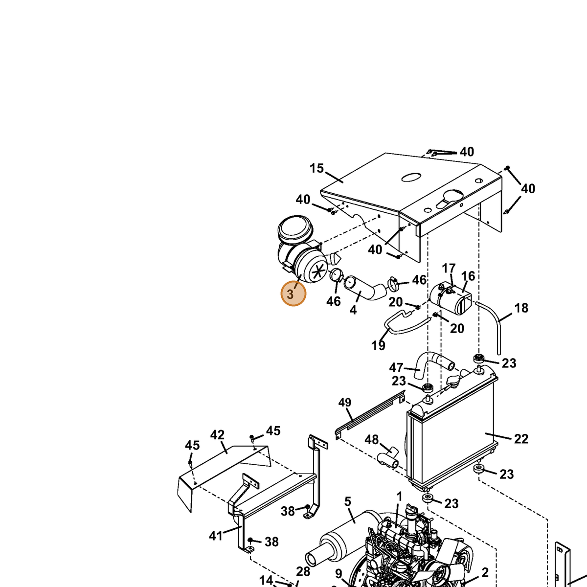 Grasshopper part 100208 — IPL diagram snippet (6x zoom, amber highlight)