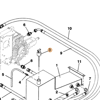 Grasshopper part 100729 — IPL diagram snippet (6x zoom, amber highlight)