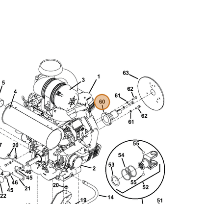 Grasshopper part 100787 — IPL diagram snippet (6x zoom, amber highlight)