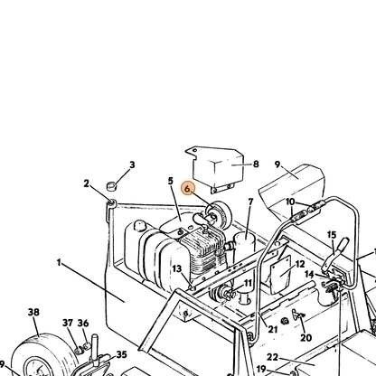 Grasshopper part 100900 — IPL diagram snippet (6x zoom, amber highlight)