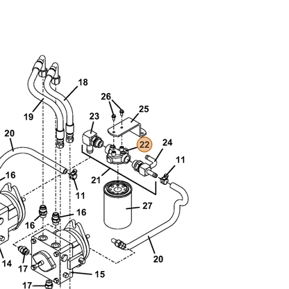 Grasshopper part 101027 — IPL diagram snippet (6x zoom, amber highlight)