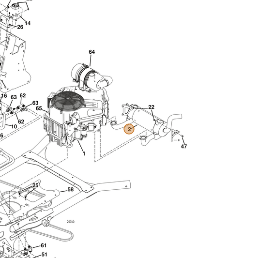 Grasshopper part 101204 — IPL diagram snippet (6x zoom, amber highlight)