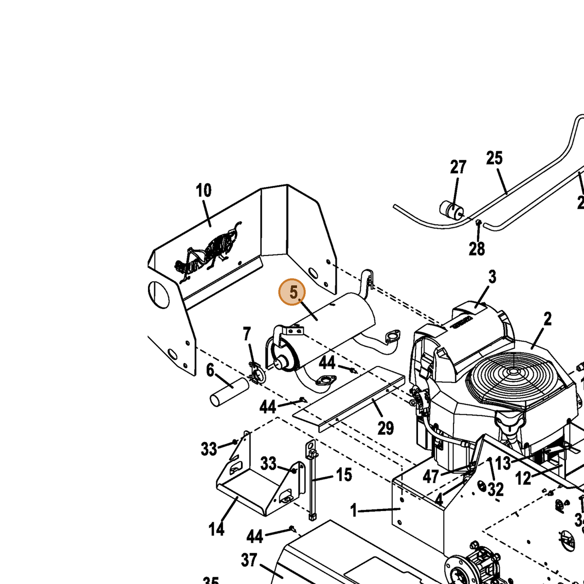 Grasshopper part 101214 — IPL diagram snippet (6x zoom, amber highlight)