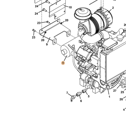 Grasshopper part 101224 — IPL diagram snippet (6x zoom, amber highlight)