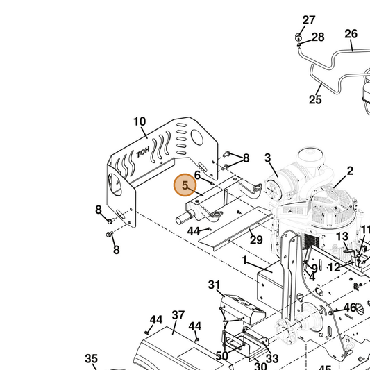 Grasshopper part 101225 — IPL diagram snippet (6x zoom, amber highlight)