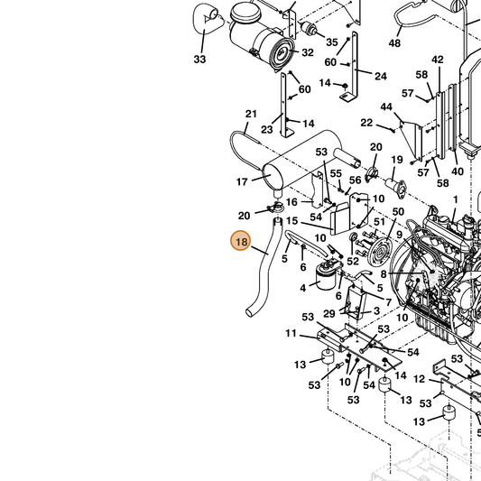 Grasshopper part 101385 — IPL diagram snippet (6x zoom, amber highlight)