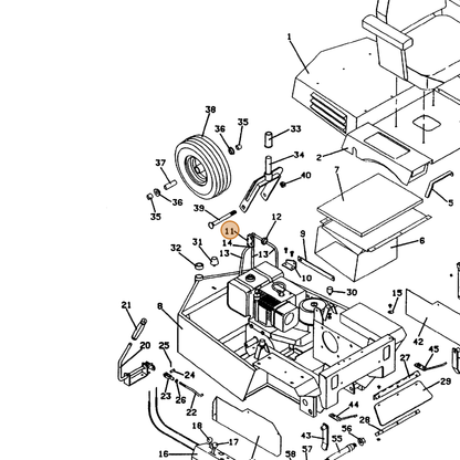Grasshopper part 101505 — IPL diagram snippet (6x zoom, amber highlight)