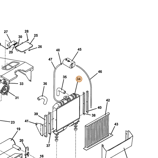 Grasshopper part 101615 — IPL diagram snippet (6x zoom, amber highlight)