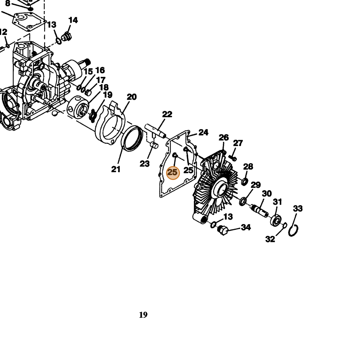 Grasshopper part 103722 — IPL diagram snippet (6x zoom, amber highlight)