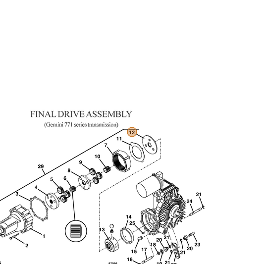 Grasshopper part 103723 — IPL diagram snippet (6x zoom, amber highlight)