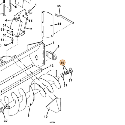 Grasshopper part 120083 — IPL diagram snippet (6x zoom, amber highlight)