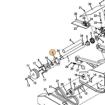 Grasshopper part 124530 — IPL diagram snippet (6x zoom, amber highlight)