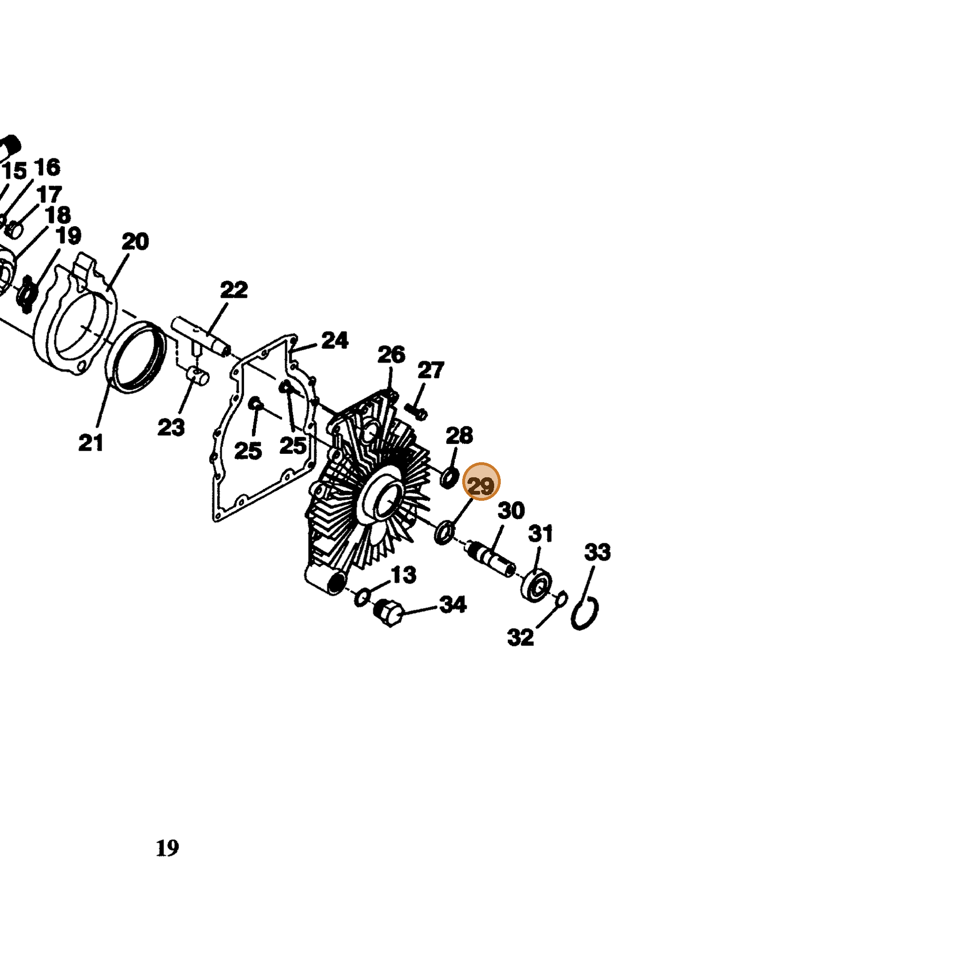 Grasshopper part 125250 — IPL diagram snippet (6x zoom, amber highlight)