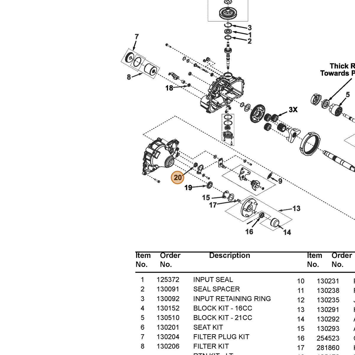 Grasshopper part 125270 — IPL diagram snippet (6x zoom, amber highlight)