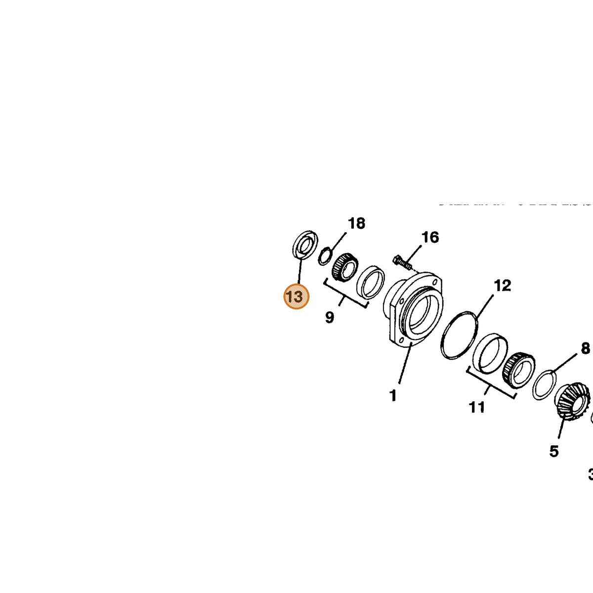 Grasshopper part 125387 — IPL diagram snippet (6x zoom, amber highlight)