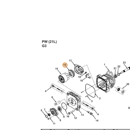 Grasshopper part 130012 — IPL diagram snippet (6x zoom, amber highlight)