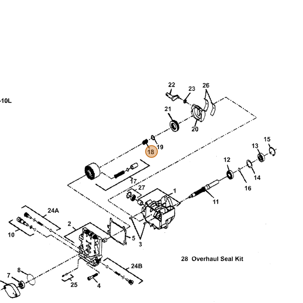 Grasshopper part 130014 — IPL diagram snippet (6x zoom, amber highlight)