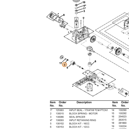 Grasshopper part 130015 — IPL diagram snippet (6x zoom, amber highlight)
