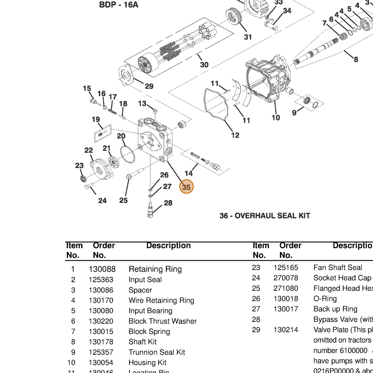 Grasshopper part 130044 — IPL diagram snippet (6x zoom, amber highlight)