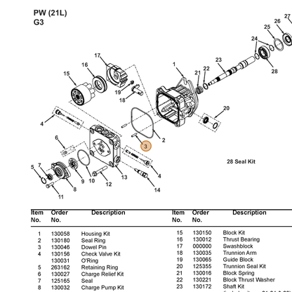 Grasshopper part 130046 — IPL diagram snippet (6x zoom, amber highlight)