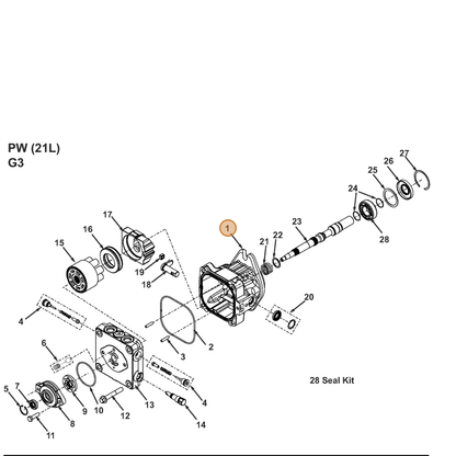 Grasshopper part 130058 — IPL diagram snippet (6x zoom, amber highlight)