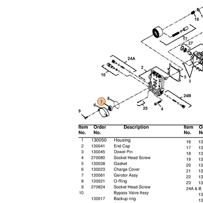 Grasshopper part 130061 — IPL diagram snippet (6x zoom, amber highlight)