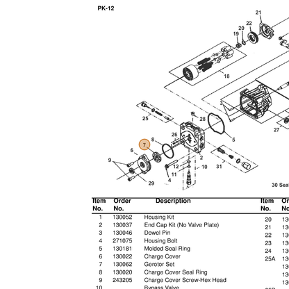 Grasshopper part 130062 — IPL diagram snippet (6x zoom, amber highlight)