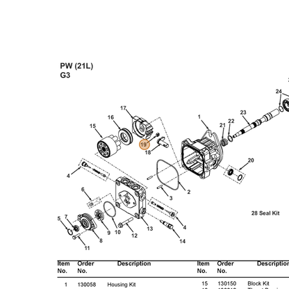 Grasshopper part 130065 — IPL diagram snippet (6x zoom, amber highlight)