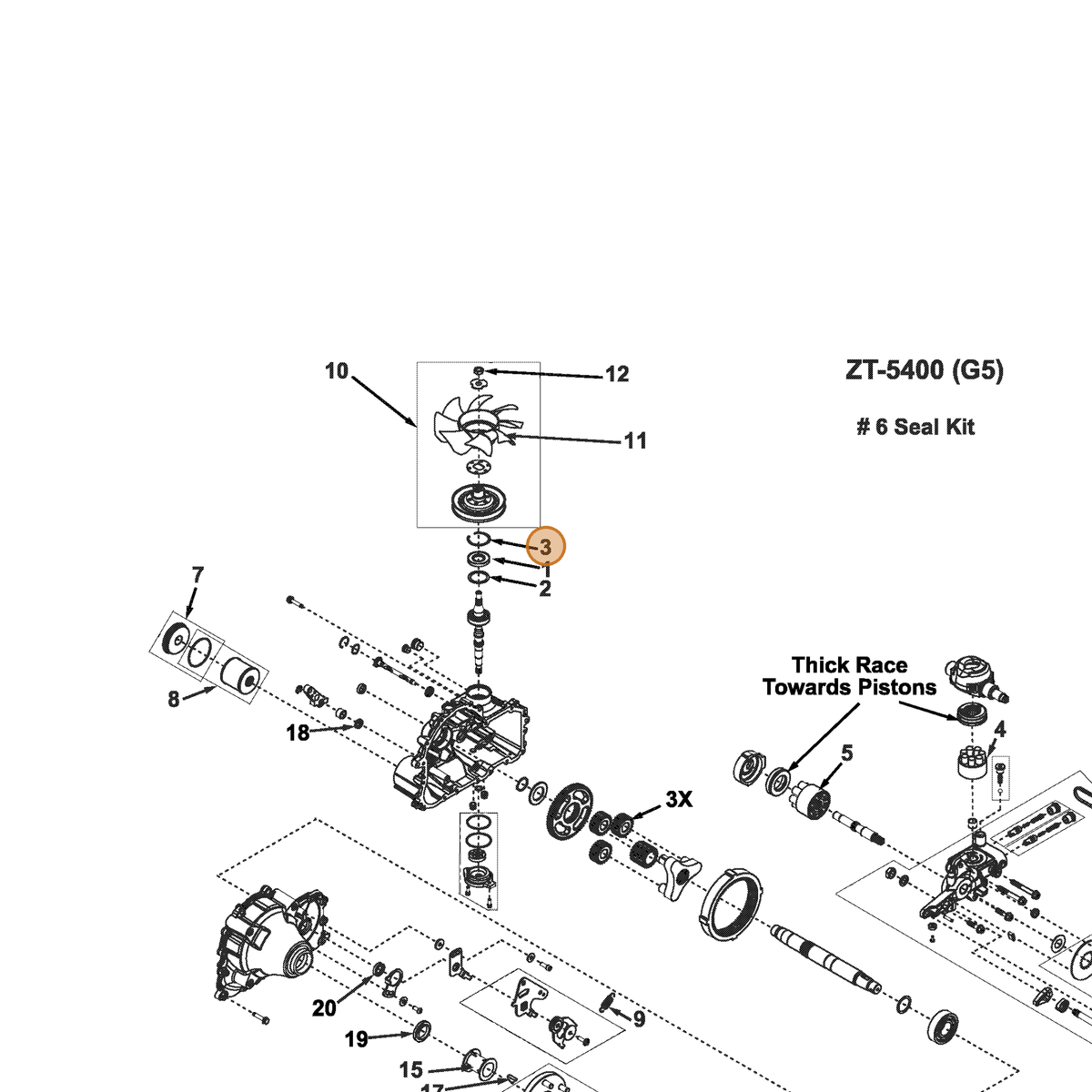 Grasshopper part 130092 — IPL diagram snippet (6x zoom, amber highlight)