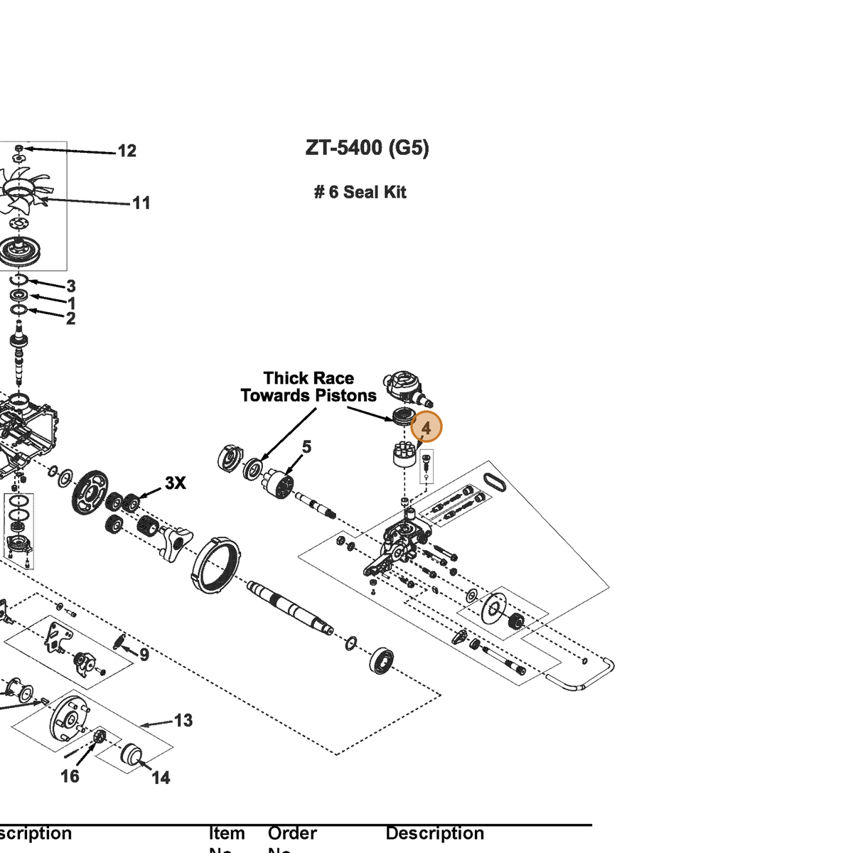 Grasshopper part 130152 — IPL diagram snippet (6x zoom, amber highlight)